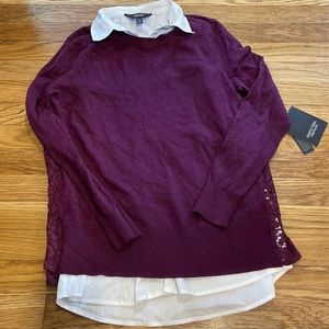 Nwt simply vera collared sweater